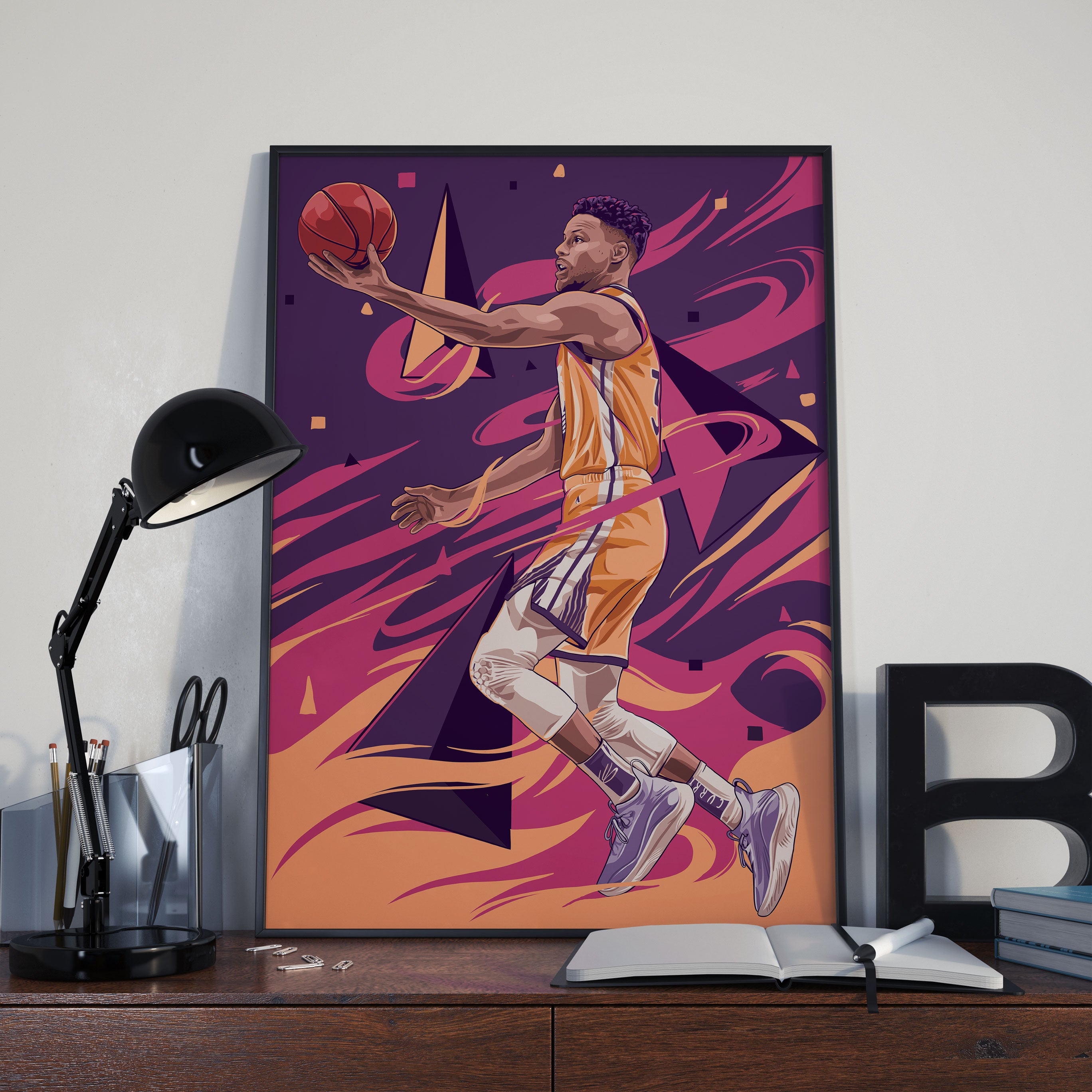  ORIMAMI Gifts for Basketball Player Stephen Curry Fans,Sport  Superstar Picture Desktop Framed Photo 8x6 Inches with Printed Signed and  1x35mm Film Mini Cell Display: Posters & Prints